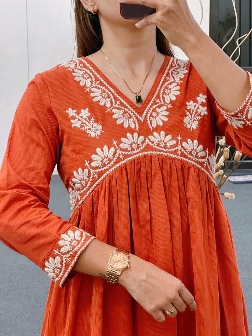 JAIPURI CLASSICS EMBROIDERED KURTI SET