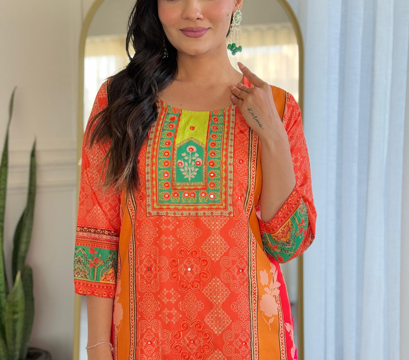 Ethnic printed Pakistani Muslin Suits