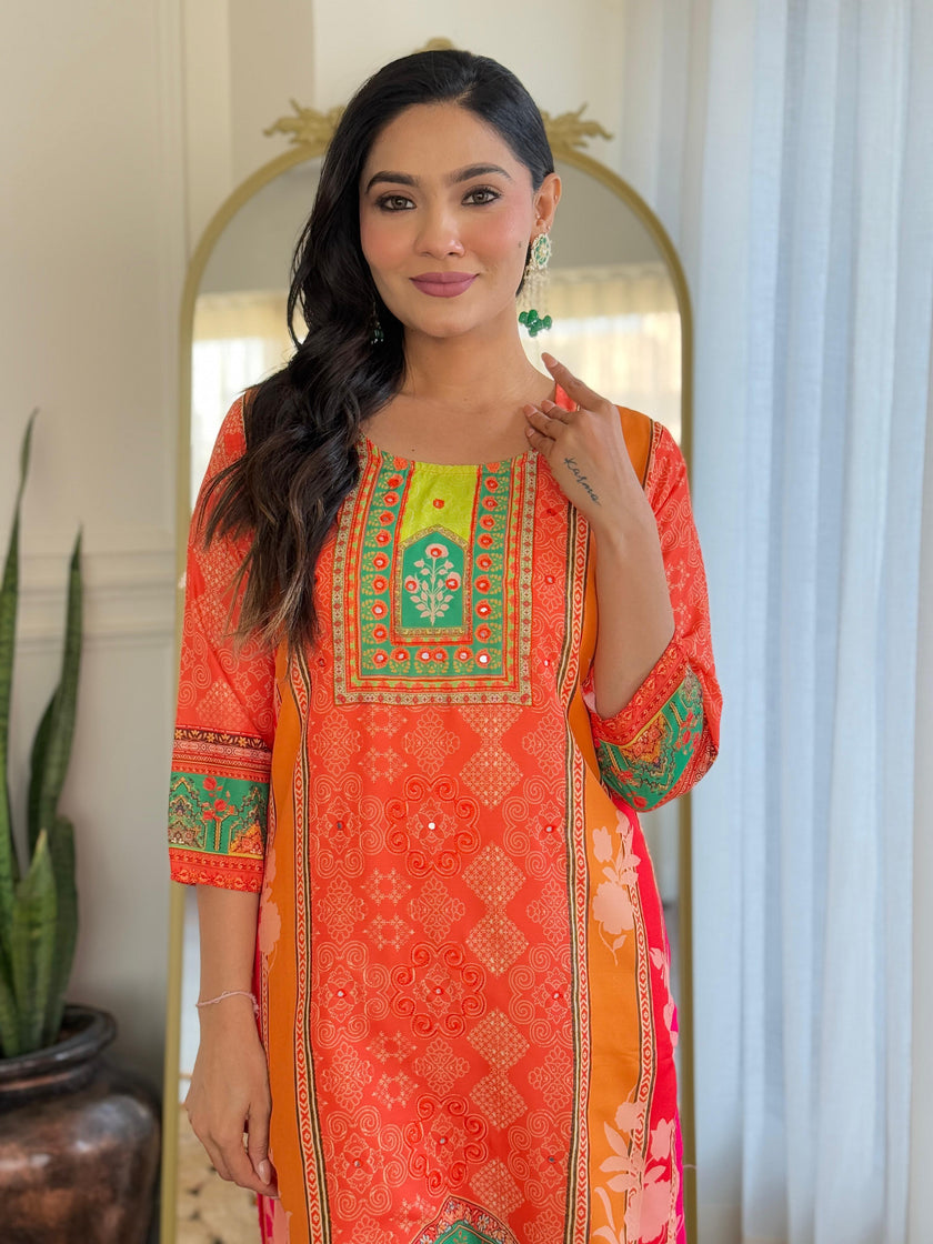 Ethnic printed Pakistani Muslin Suits