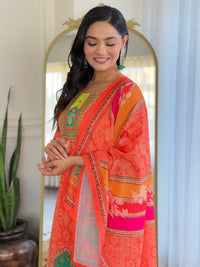 Ethnic printed Pakistani Muslin Suits