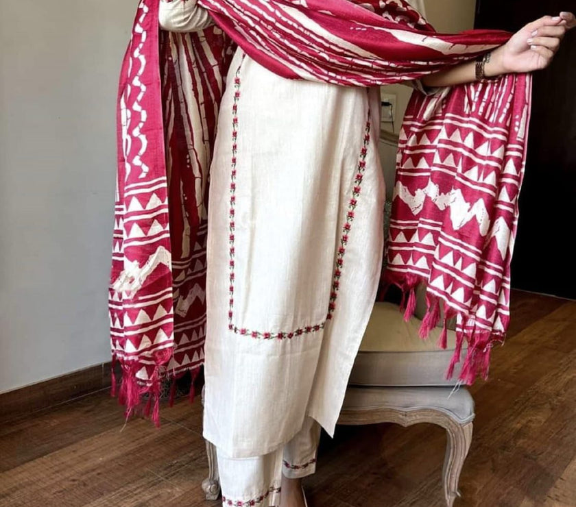 IKKAT-KHADI SILK SET