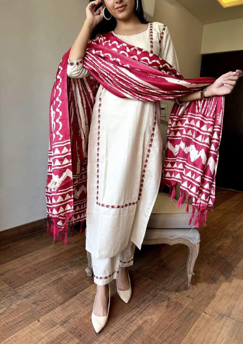 IKKAT-KHADI SILK SET