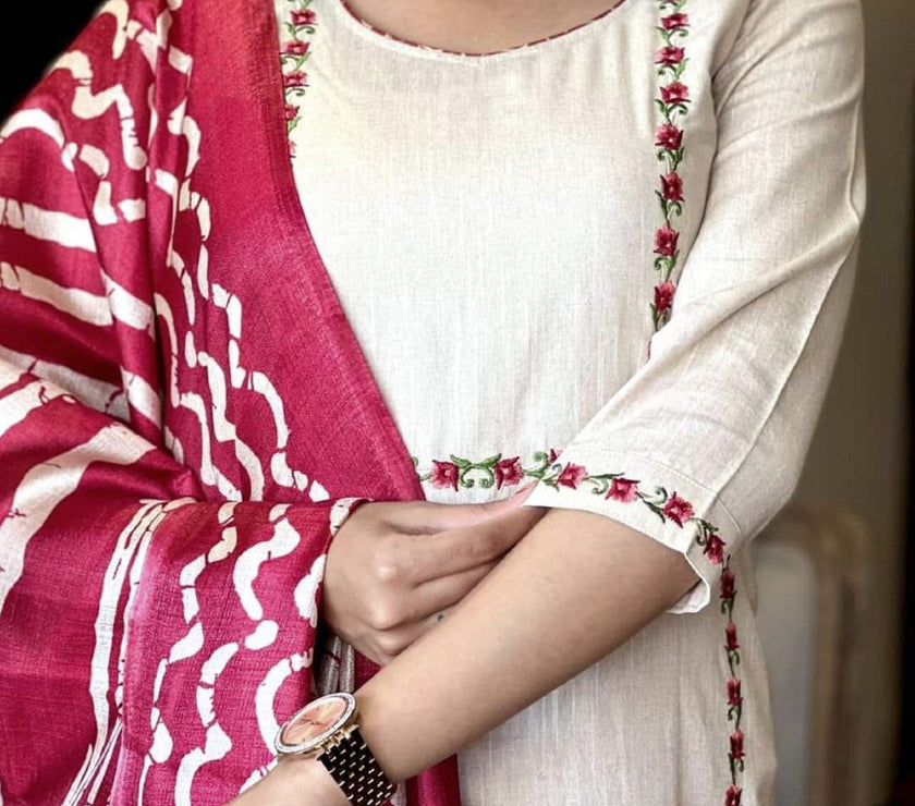 IKKAT-KHADI SILK SET