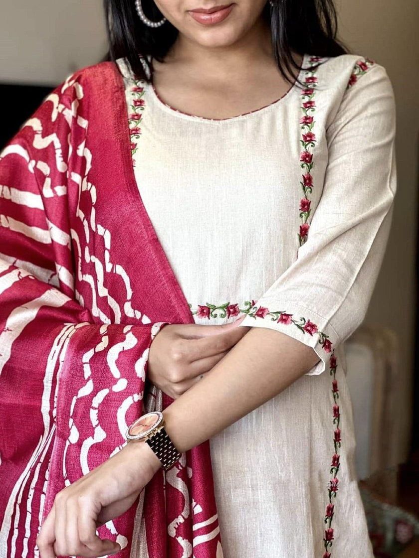 IKKAT-KHADI SILK SET