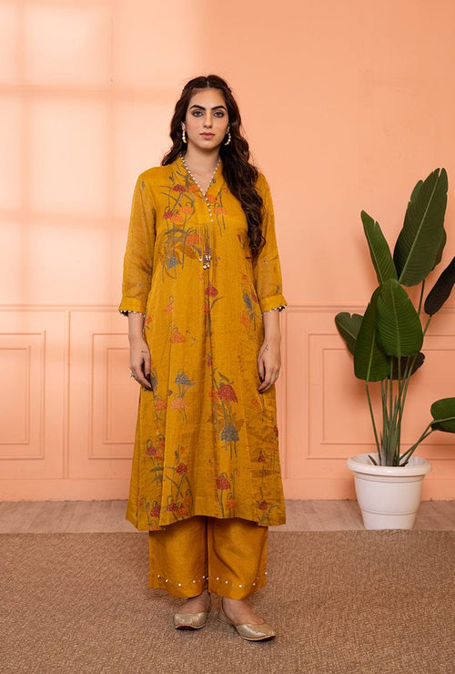 BEAUTIFULL COLLAR KURTI SET