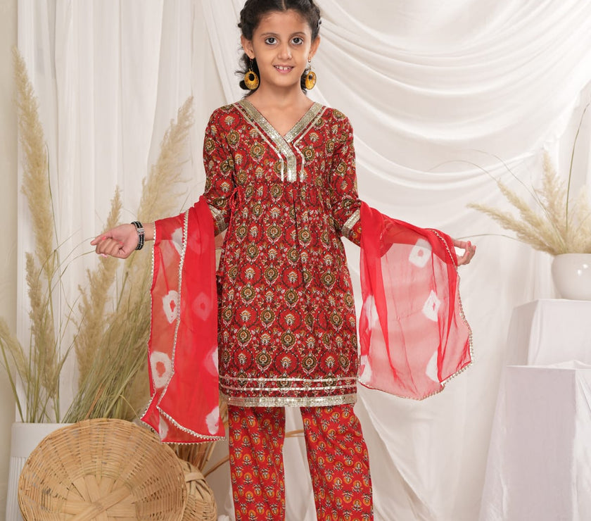 COTTON RED KIDS ETHNIC WEAR