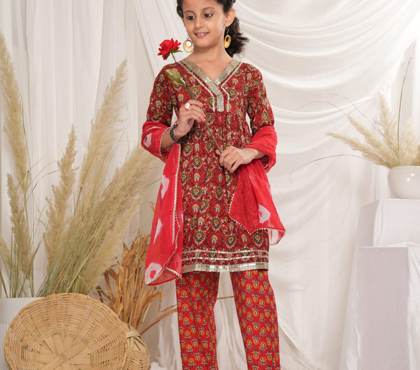 COTTON RED KIDS ETHNIC WEAR