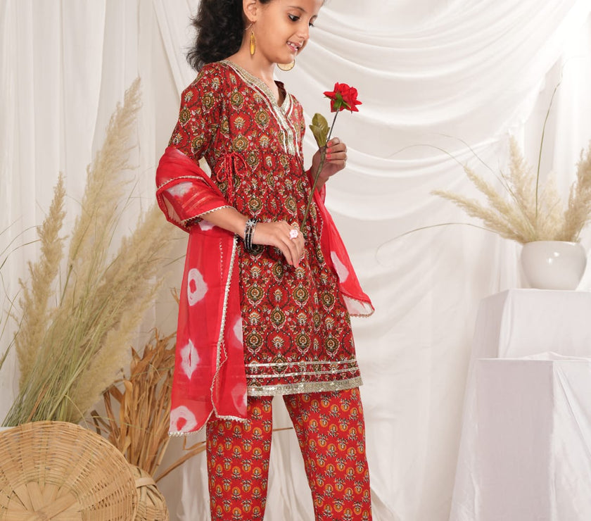 COTTON RED KIDS ETHNIC WEAR