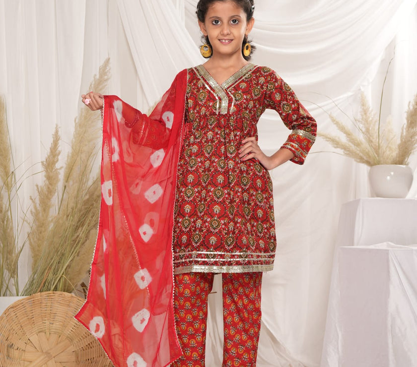 COTTON RED KIDS ETHNIC WEAR