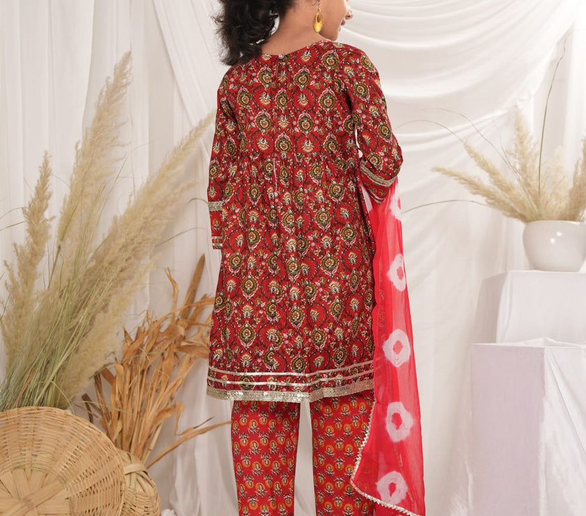 COTTON RED KIDS ETHNIC WEAR