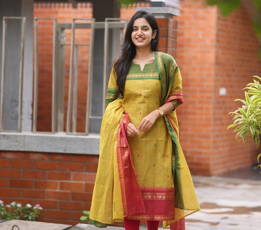 FEATURING BEAUTIFULL KANCHI COTTON SUIT SETS