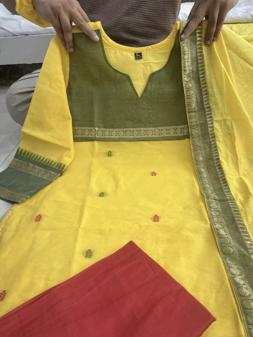 FEATURING BEAUTIFULL KANCHI COTTON SUIT SETS