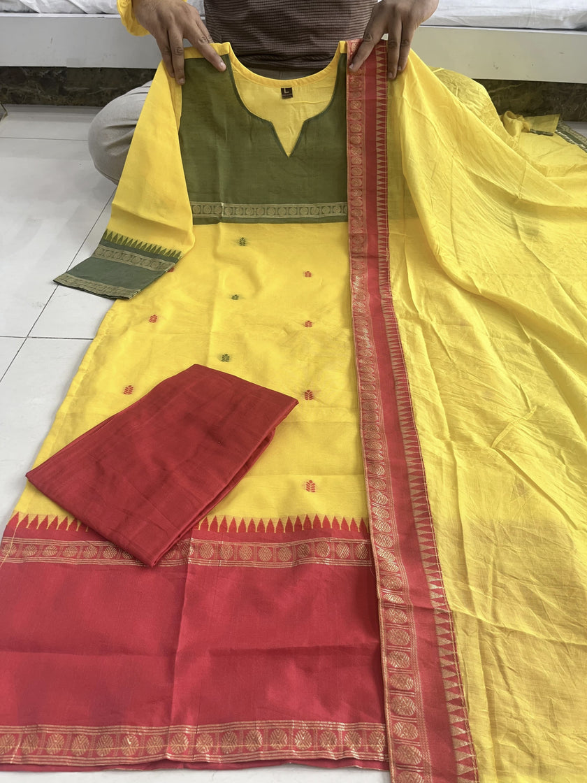 FEATURING BEAUTIFULL KANCHI COTTON SUIT SETS