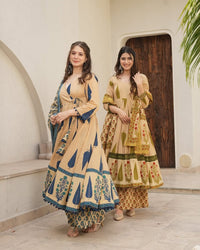 FLORAL PRINT ANARKALI SET