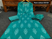 Teal Blue Bandhni Dupatta Set