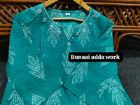 Teal Blue Bandhni Dupatta Set