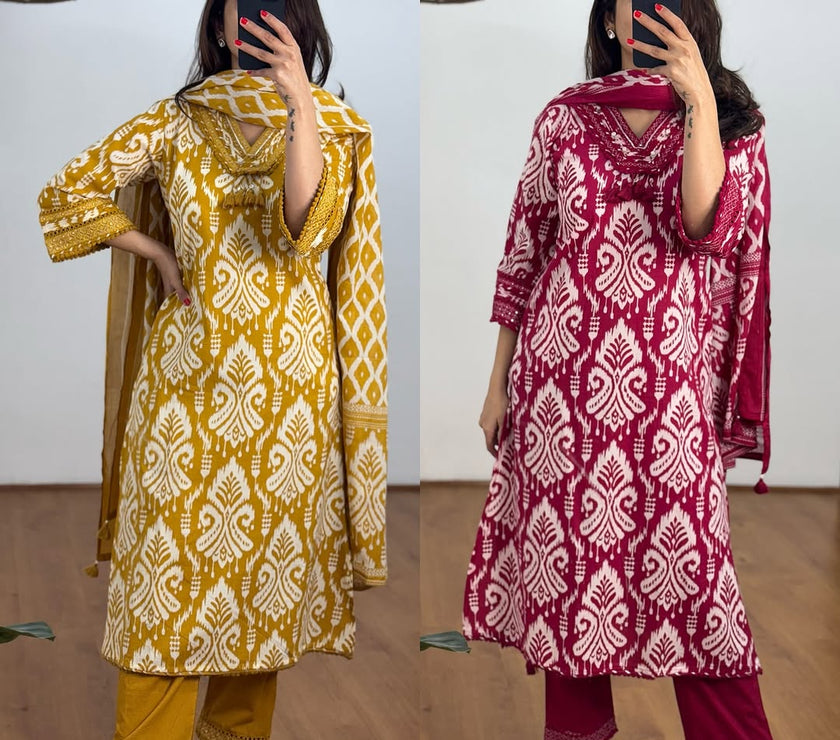 TASSEL AND LACE STYLE KURTA SET