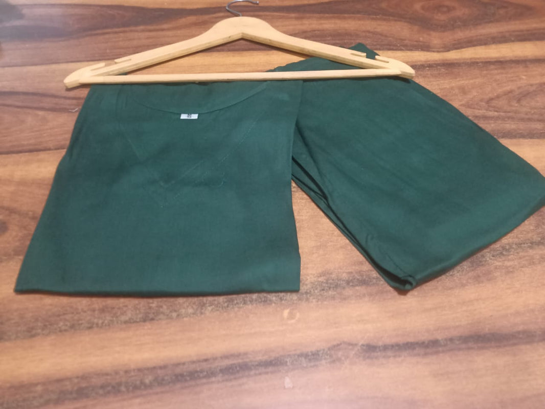 Green Bottle Green Rayon Co-Ord Set