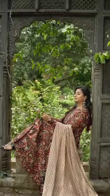 Kalamkari andaz anarkali